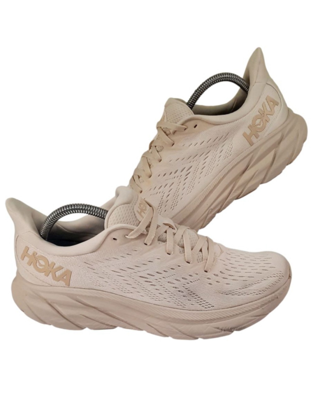 HOKA One Clifton 8 Running Shoes 'Eggnog Shifting Sand' Women's size 9.5B - Picture 4 of 5